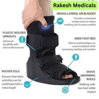 Orthopedic Walker Boot with Built-in Airbag for Foot and Ankle Recovery, Wider Rocker Sole, Plastic Molded Upright, Adjustable Straps, Black-Short(S) - Image 3