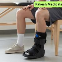 Orthopedic Walker Boot with Built-in Airbag for Foot and Ankle Recovery, Wider Rocker Sole, Plastic Molded Upright, Adjustable Straps, Black-Short(S)