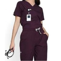 Scrub Suit for Women | 5 Pocket | V Neck Top & Bottom Set | Short Sleeves | Lightweight & Breathable | Hospital Clinic & OT Wear | Medical Uniform | Scrubs for Female Doctors Nurses & Dentists