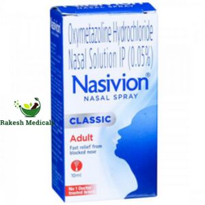 Nasivion Classic Adult 0.05% Nasal Spray Fast Relief from Blocked Nose