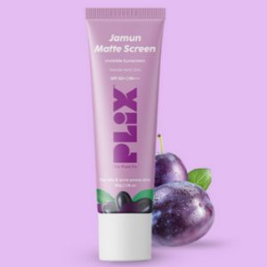 PLIX - THE PLANT FIX 0.1% Salicylic Acid Jamun Mattifying Lightweight Sunscreen SPF50+ PA+++ UVA, UVB Shield Acne Reduction & Hydration For Women & Men, Suitable for All Skin Types 50 g