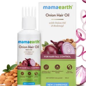 Mamaearth Onion Hair Oil with Onion Oil & Redensyl for Hair Fall Control – 150 ml