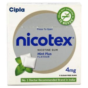 NICOTEX 4 SUGAR FREE MINT PLUS CHEW GUM