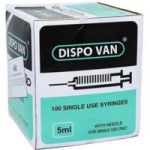 dispovan syringe 5 ml 100's